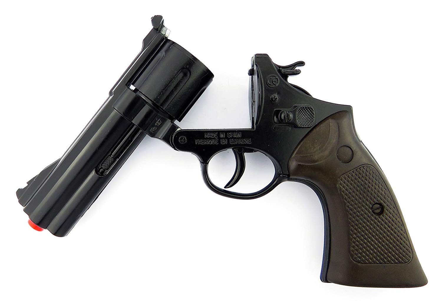 Револьвер металлический Police на 12 пистонов, цвет – черный  
